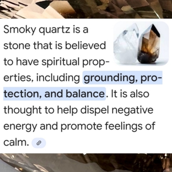 Brazilian Smokey Quartz & White Cambodian Zirchon Cuff Bracelet - Picture 6 of 13